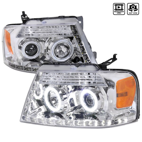Spec-D Tuning 04-08 Ford F150 04-08 Ford F150 R8 Projector Hdlght, 2LHP-F15004-8-RS 2LHP-F15004-8-RS - main